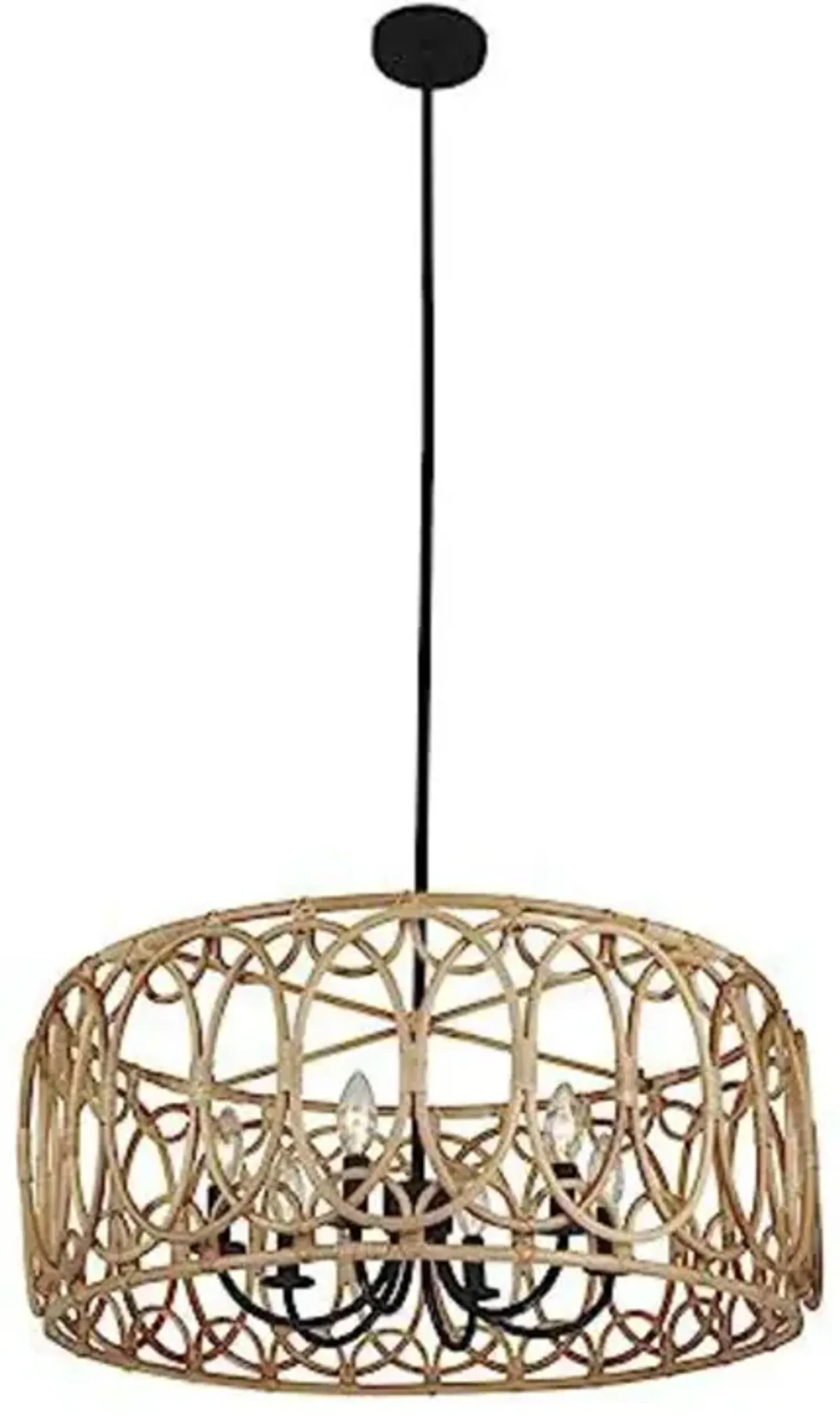 Belen Kox Modern Rattan Inspired Pendant Light, Belen Kox