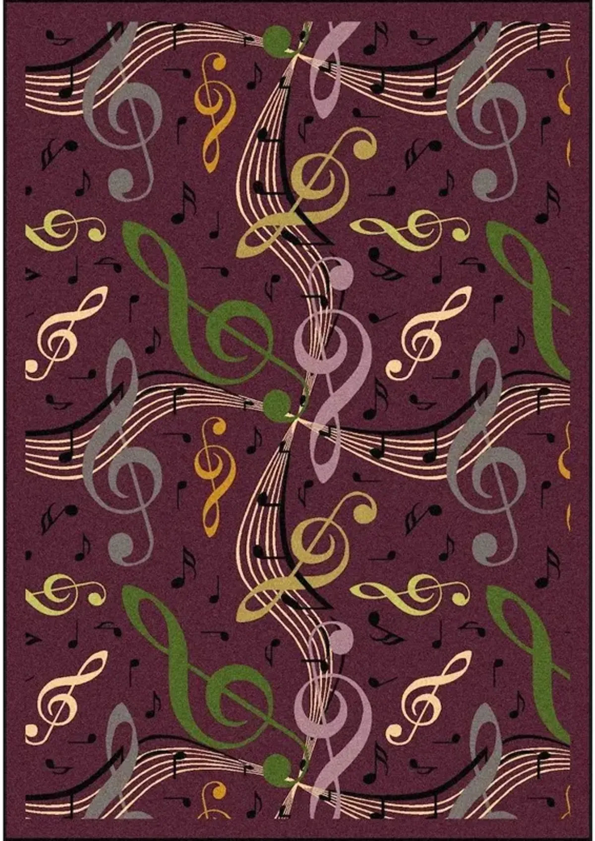 Joy Carpets Kid Essentials Virtuoso 3'10 x 5'4 Area Rug in Color Plum