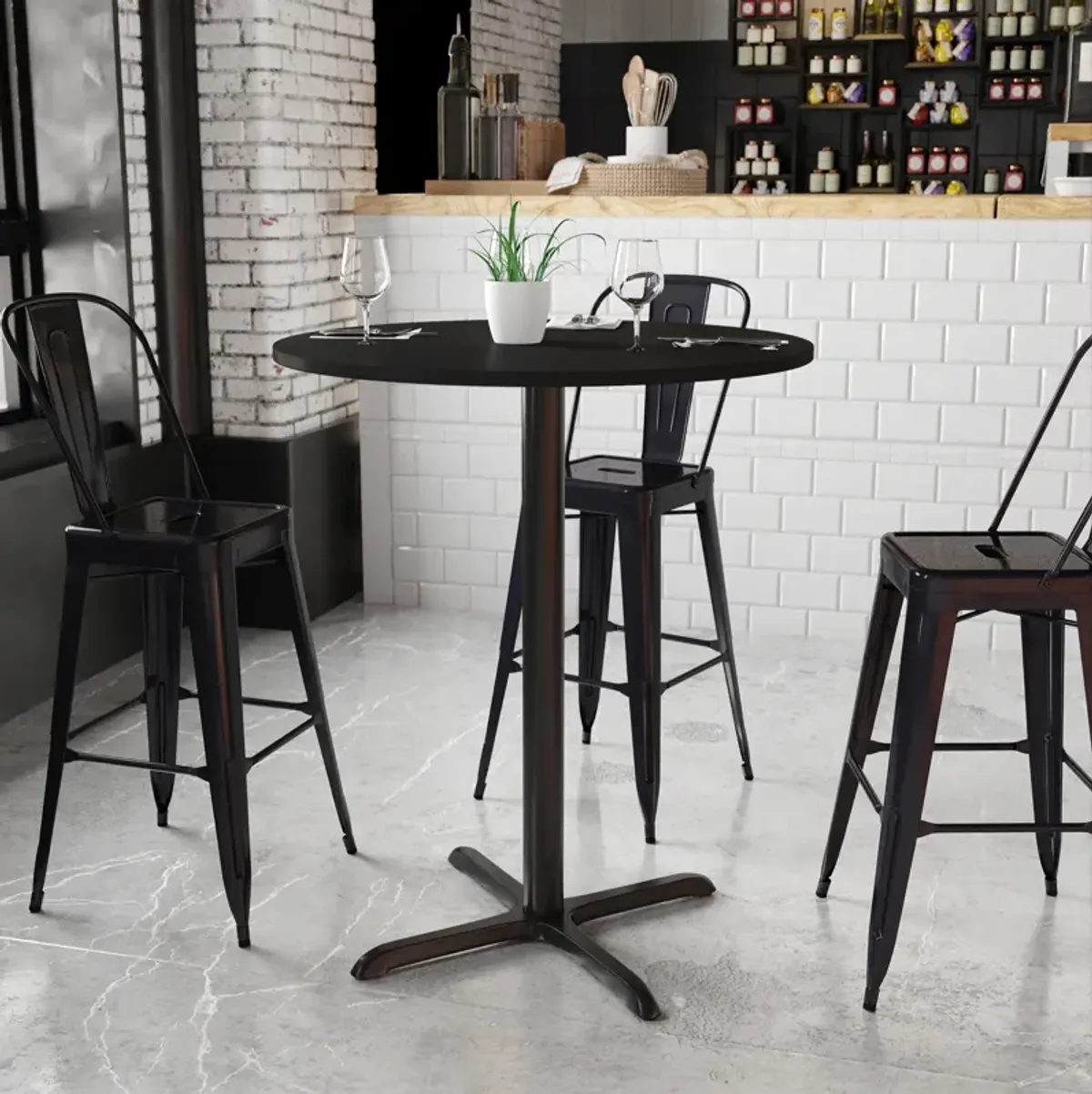 Restaurant Dining Table and Bases - Bar Height