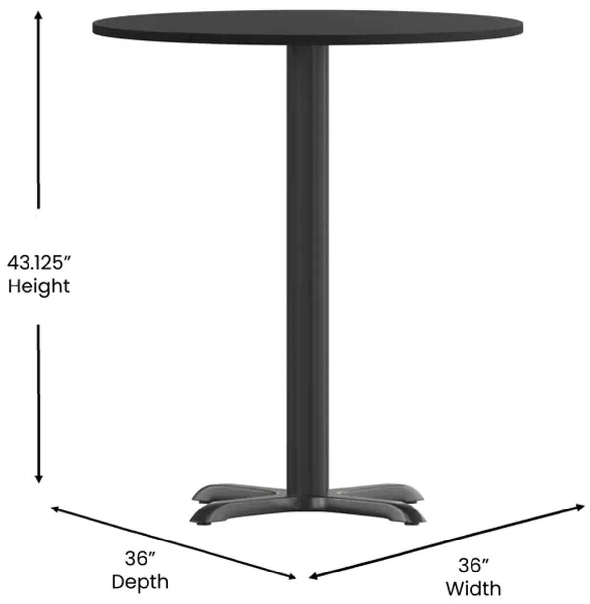 Restaurant Dining Table and Bases - Bar Height