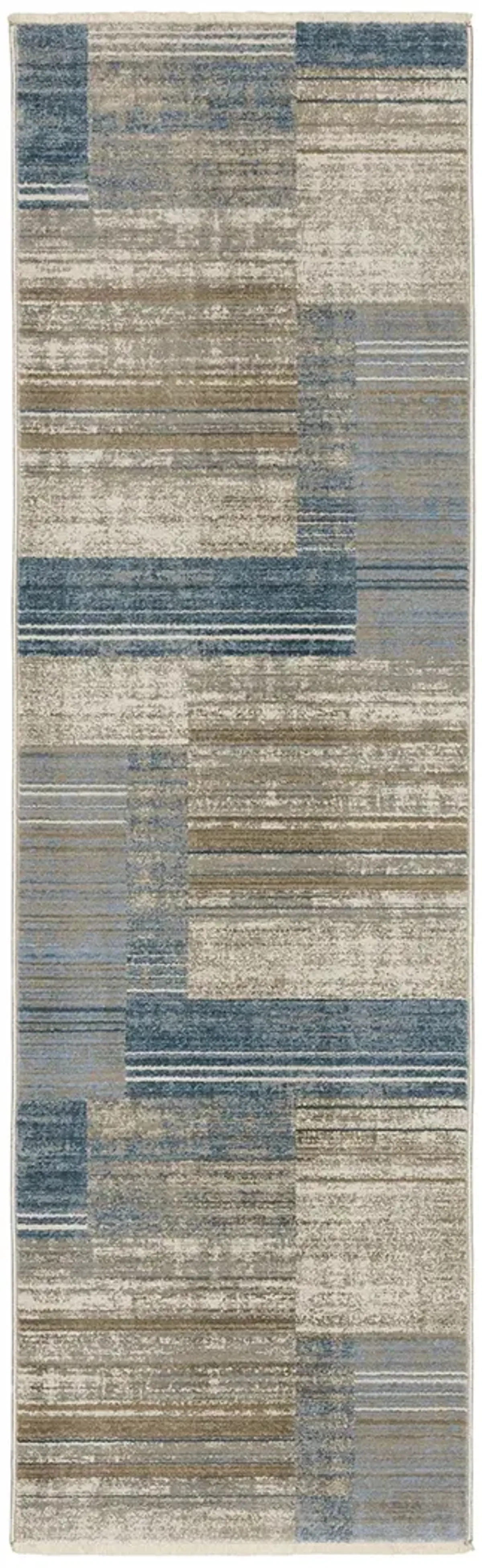 Bauer 2'3" x 7'6" Blue Rug