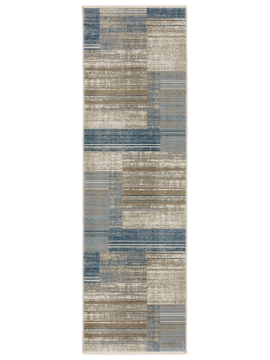 Bauer 2'3" x 7'6" Blue Rug