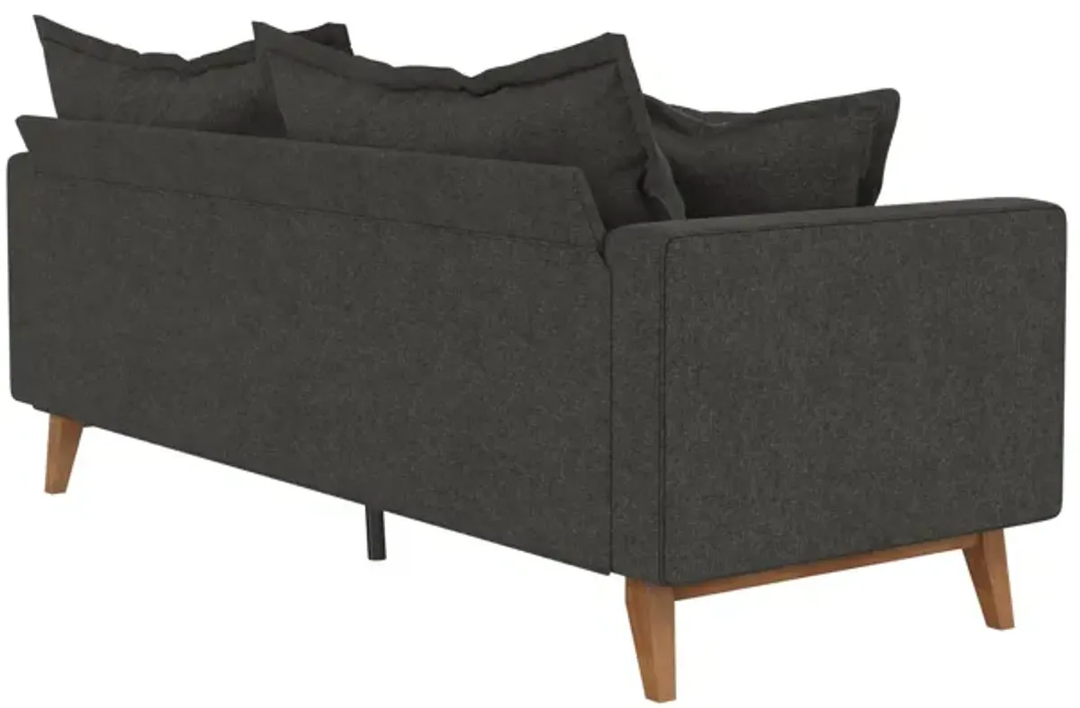 Merrill Pillowback Wood Stretcher Sofa