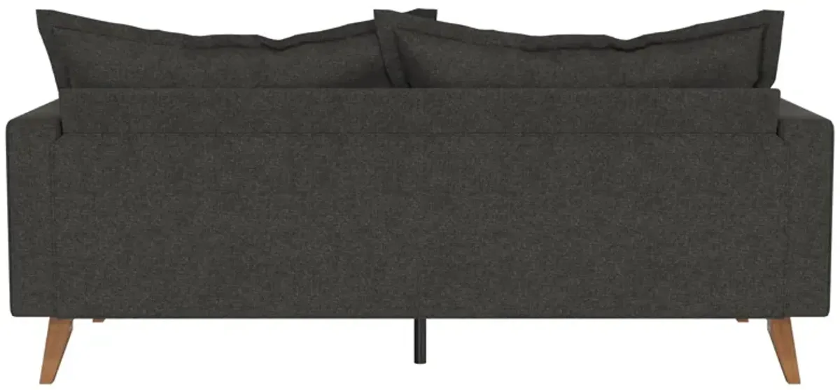 Merrill Pillowback Wood Stretcher Sofa