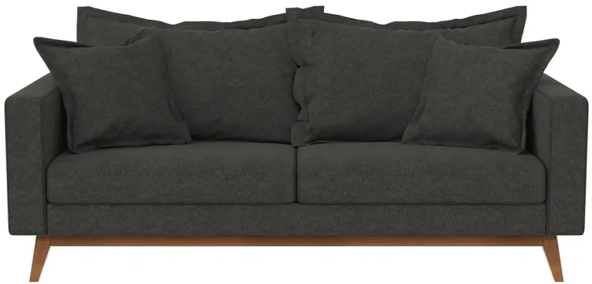 Merrill Pillowback Wood Stretcher Sofa