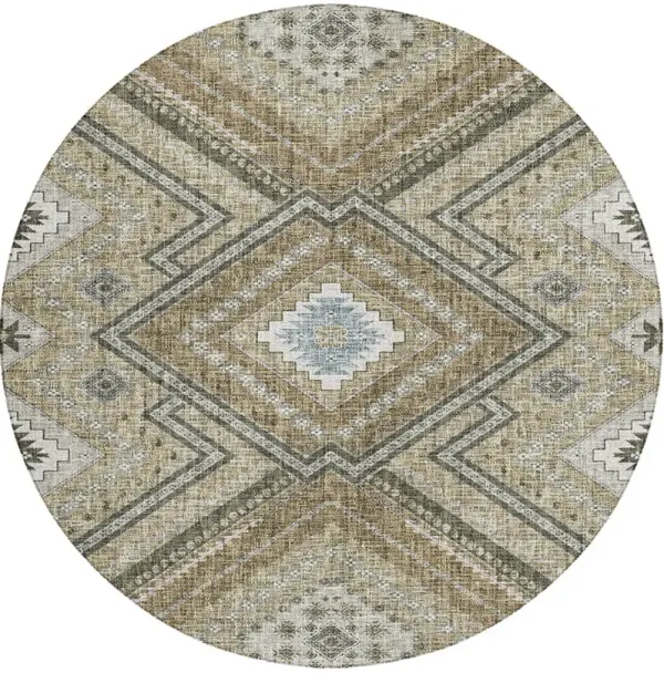 Portico PO5 Beige 8' Round Rug