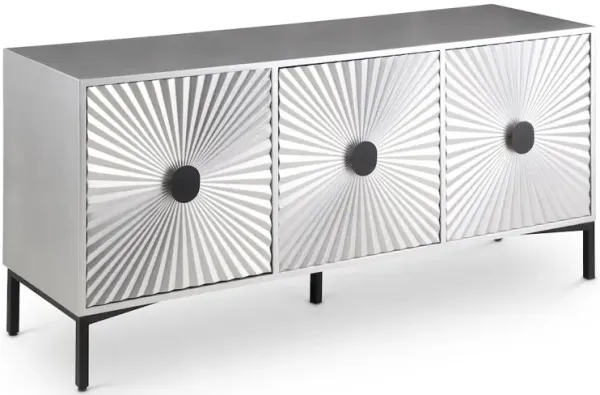 Meridian Furniture Glitz Antique Silver Sideboard/Buffet