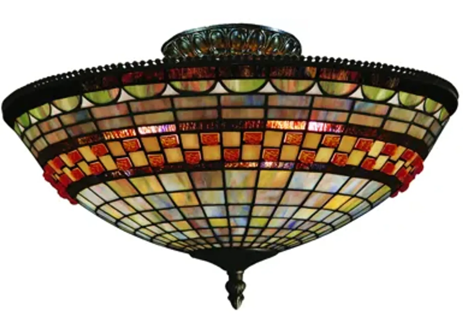 Jewelstone 16'' Wide 3-Light Semi Flush Mount