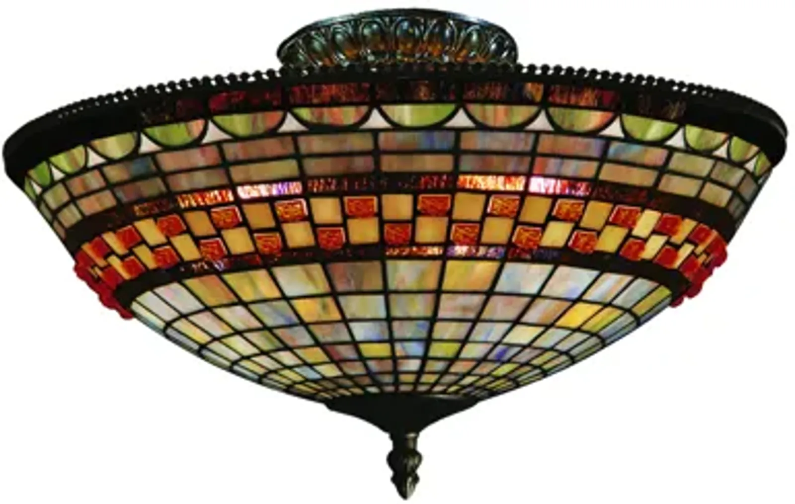 Jewelstone 16'' Wide 3-Light Semi Flush Mount