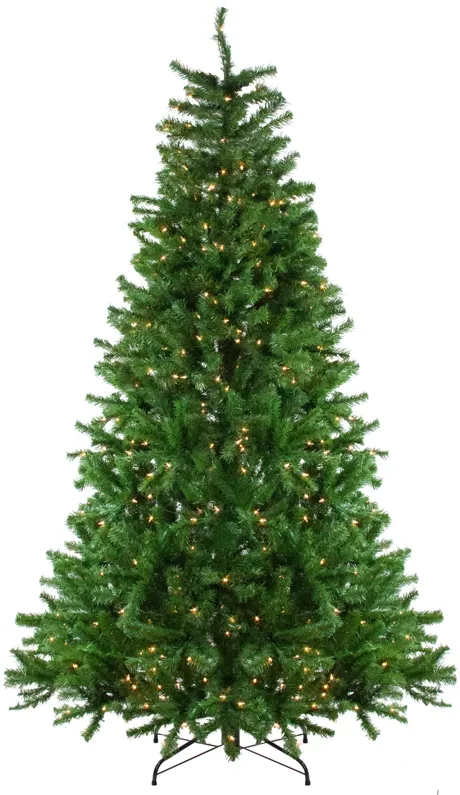 7.5' Pre-Lit Slim Waterton Spruce Artificial Christmas Tree - Clear Lights