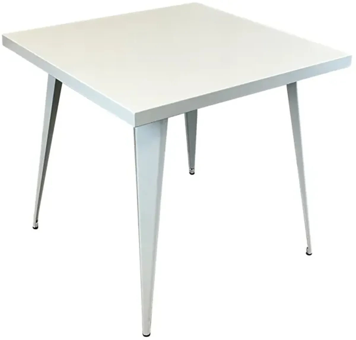 SQUARE METAL TOP DINING TABLE W/ METAL LEGS