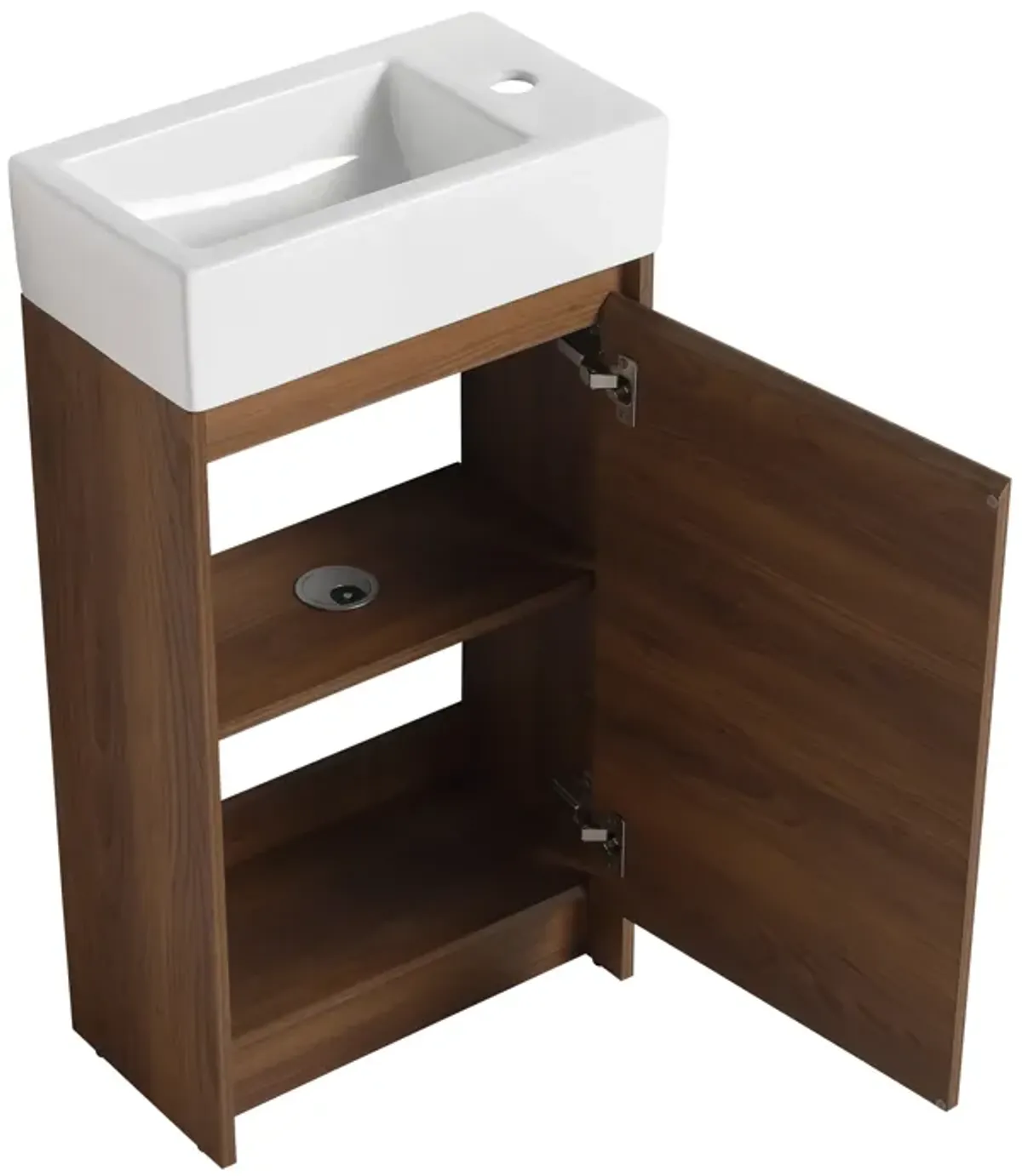 Gewnee 18" Bathroom Vanity With Single Sink, Suitable For Small Bathrooms