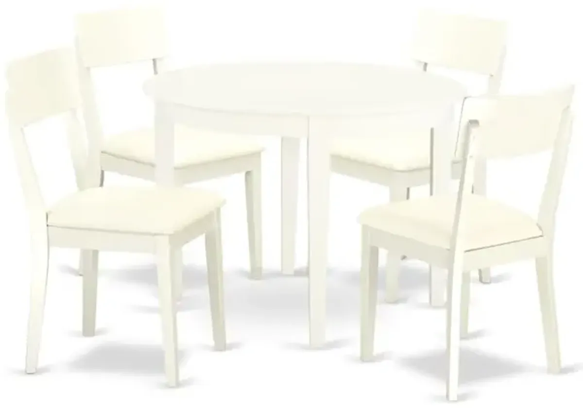 Dining Room Set Linen White, BOAD5-LWH-LC