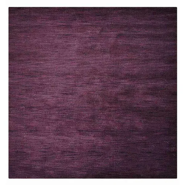 RUGSOTIC CARPETS HAND KNOTTED LOOM WOOL ECO-FRIENDLY AREA RUGS  - 10'x10', Square, Purple Color, Solid Plain Design, High Pile Handmade Anti Skid Area Rugs for Living Room, Bed Room (L00111)