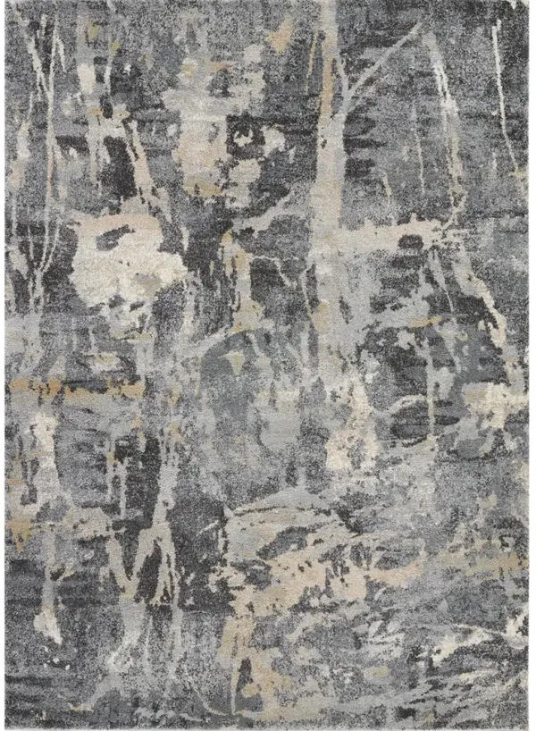 Fusion FSS10 Gray 5'3" x 7'3" Rug