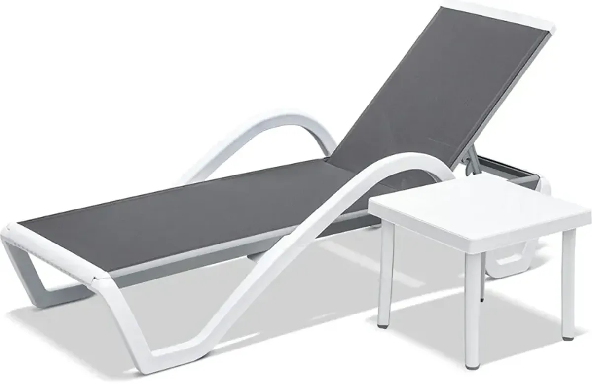 Streamdale Aluminum Adjustable Pool Chaise Lounge Set