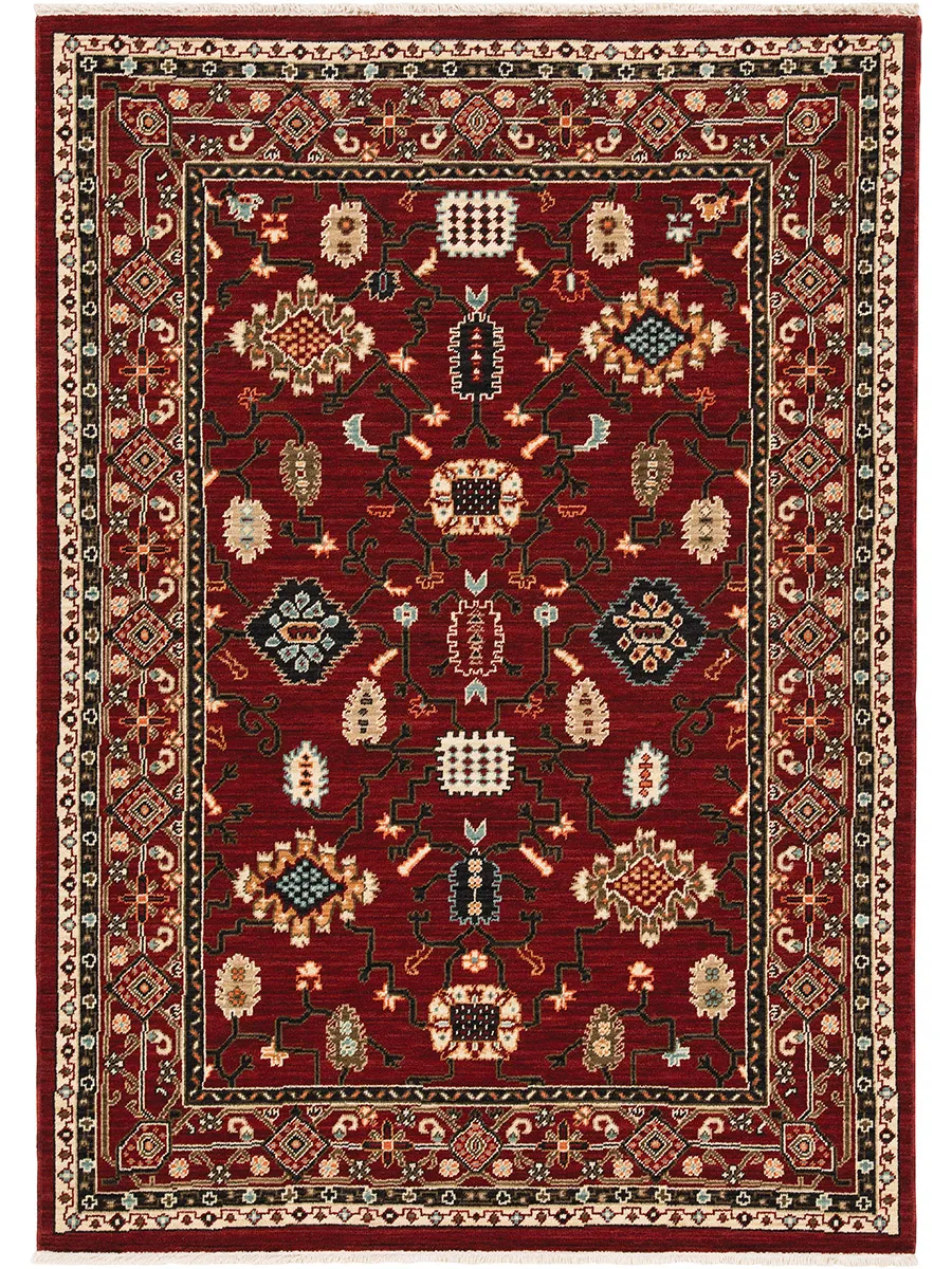 Lilihan 9'10" x 12'10" Red Rug