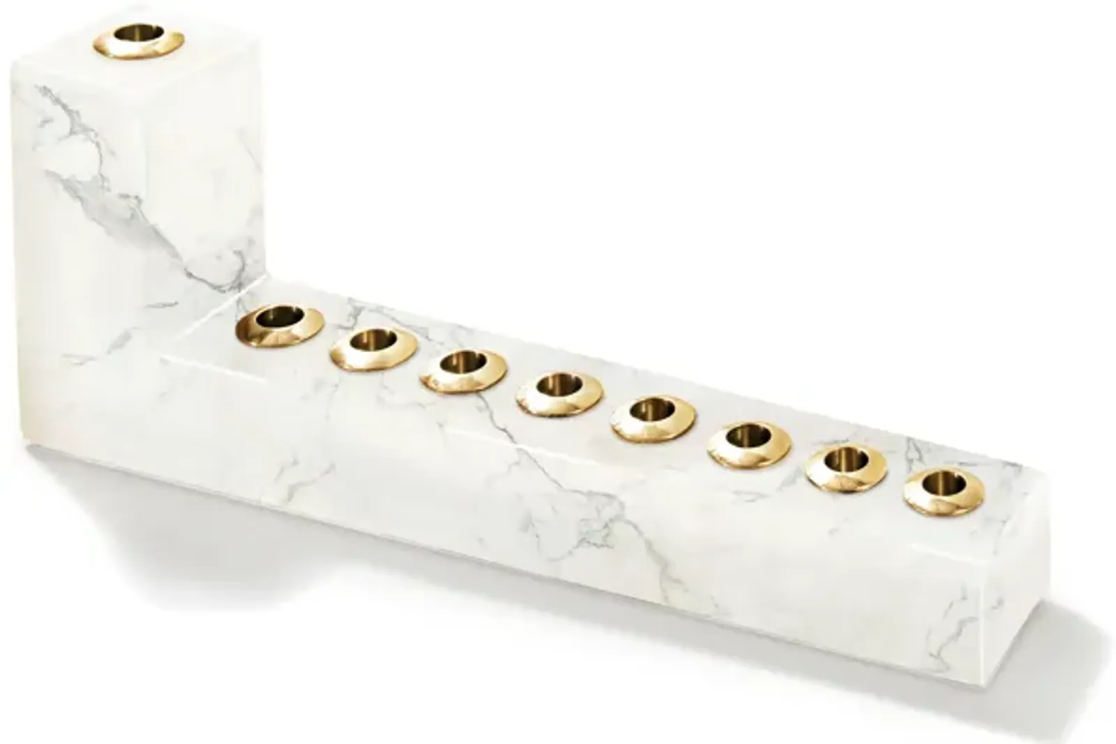 Brillante Menorah, Marble & Gold