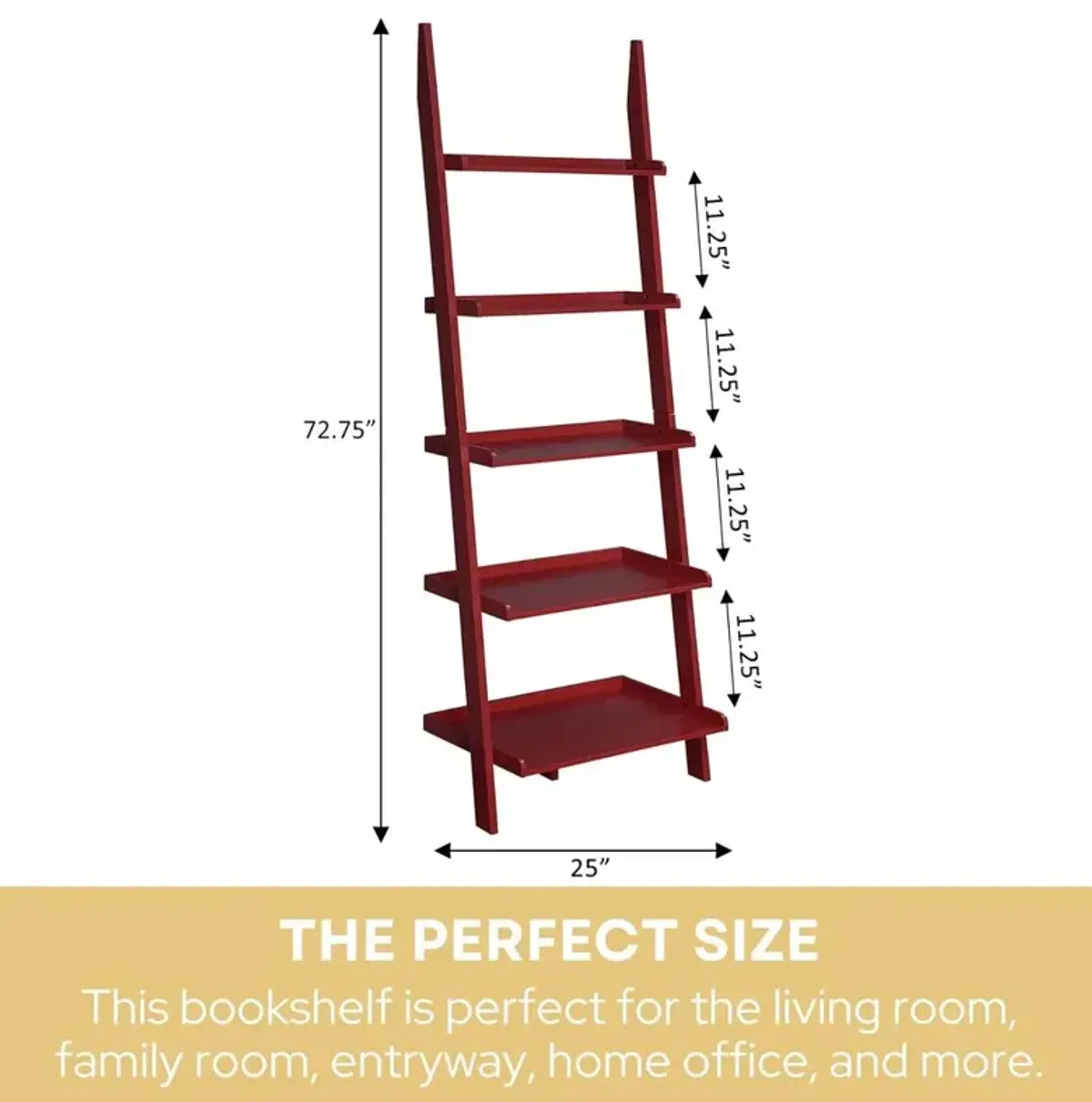 Convience Concept, Inc. American Heritage Bookshelf Ladder