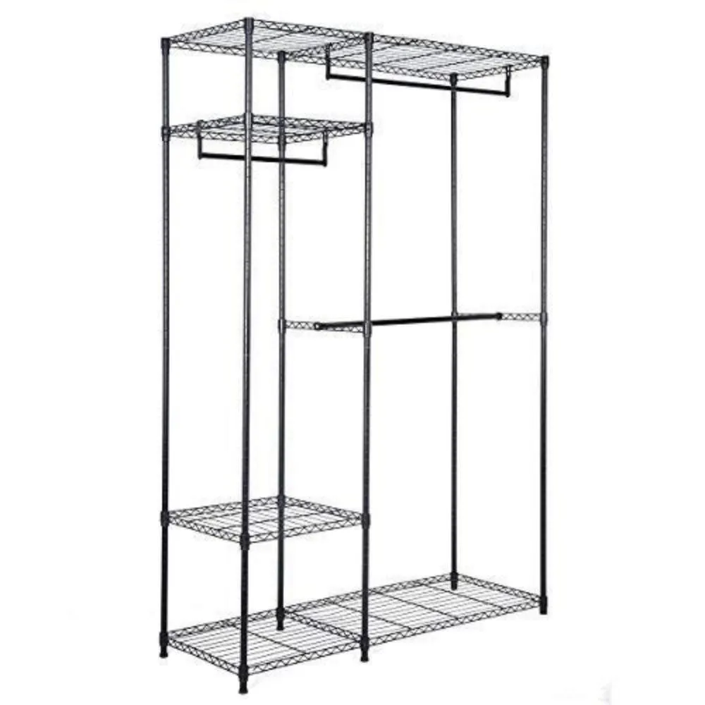 Portable Steel Closet Hanger Storage Rack Organizer