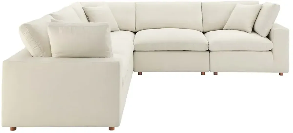 Commix Down Filled Overstuffed 5 Piece 5-Piece Sectional Sofa