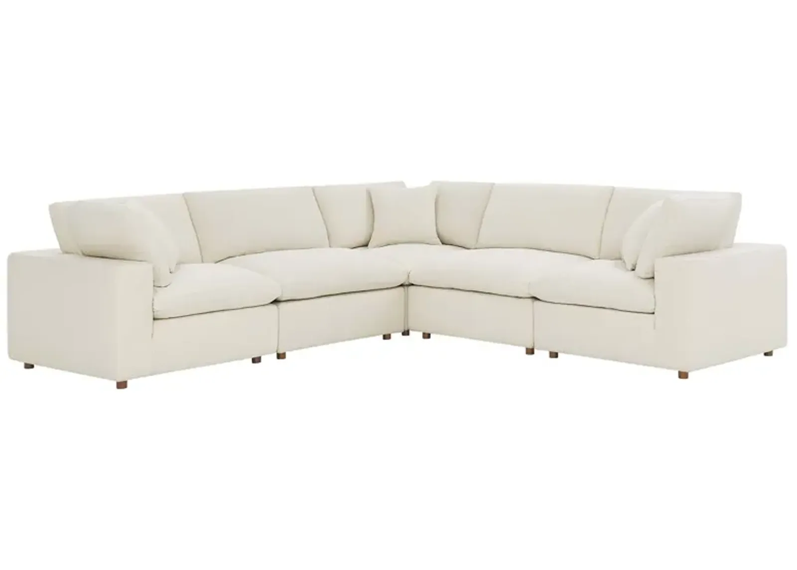 Commix Down Filled Overstuffed 5 Piece 5-Piece Sectional Sofa