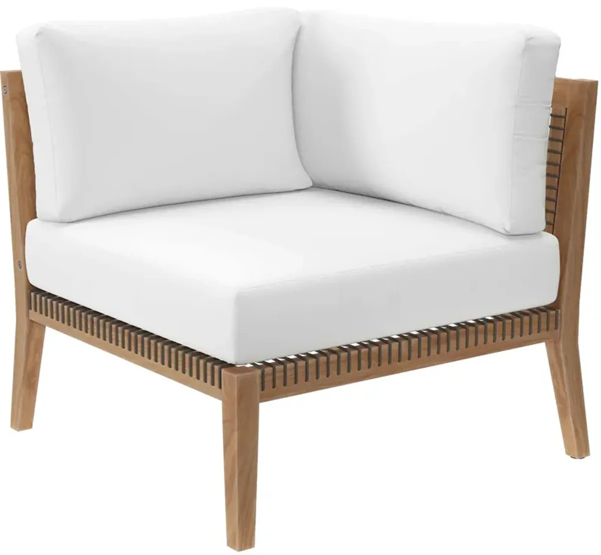 Modway - Clearwater Outdoor Patio Teak Wood Sofa