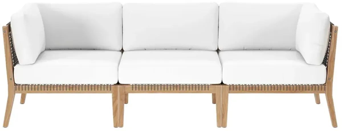 Modway - Clearwater Outdoor Patio Teak Wood Sofa