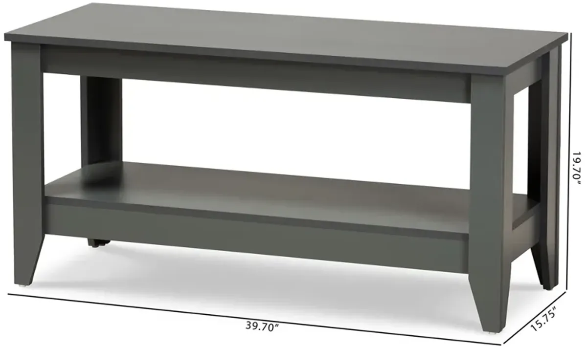 Baxton Studio Elada Modern and Contemporary Grey Finished Wood Coffee Table