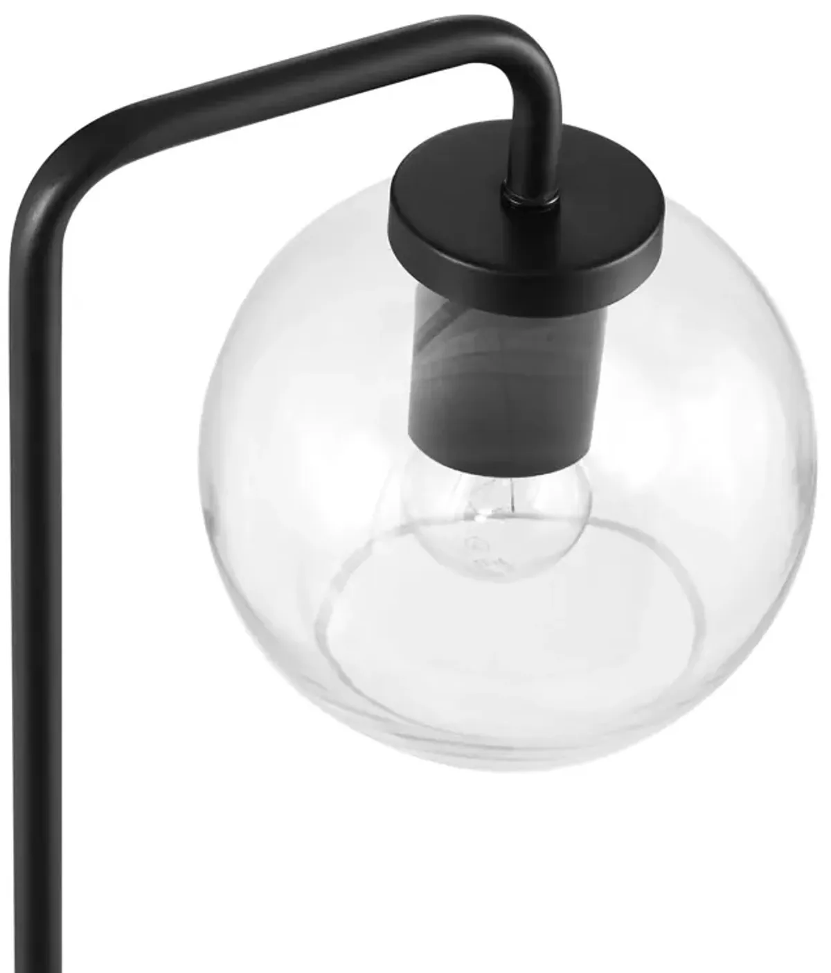 Silo Glass Globe Glass and Metal Table Lamp