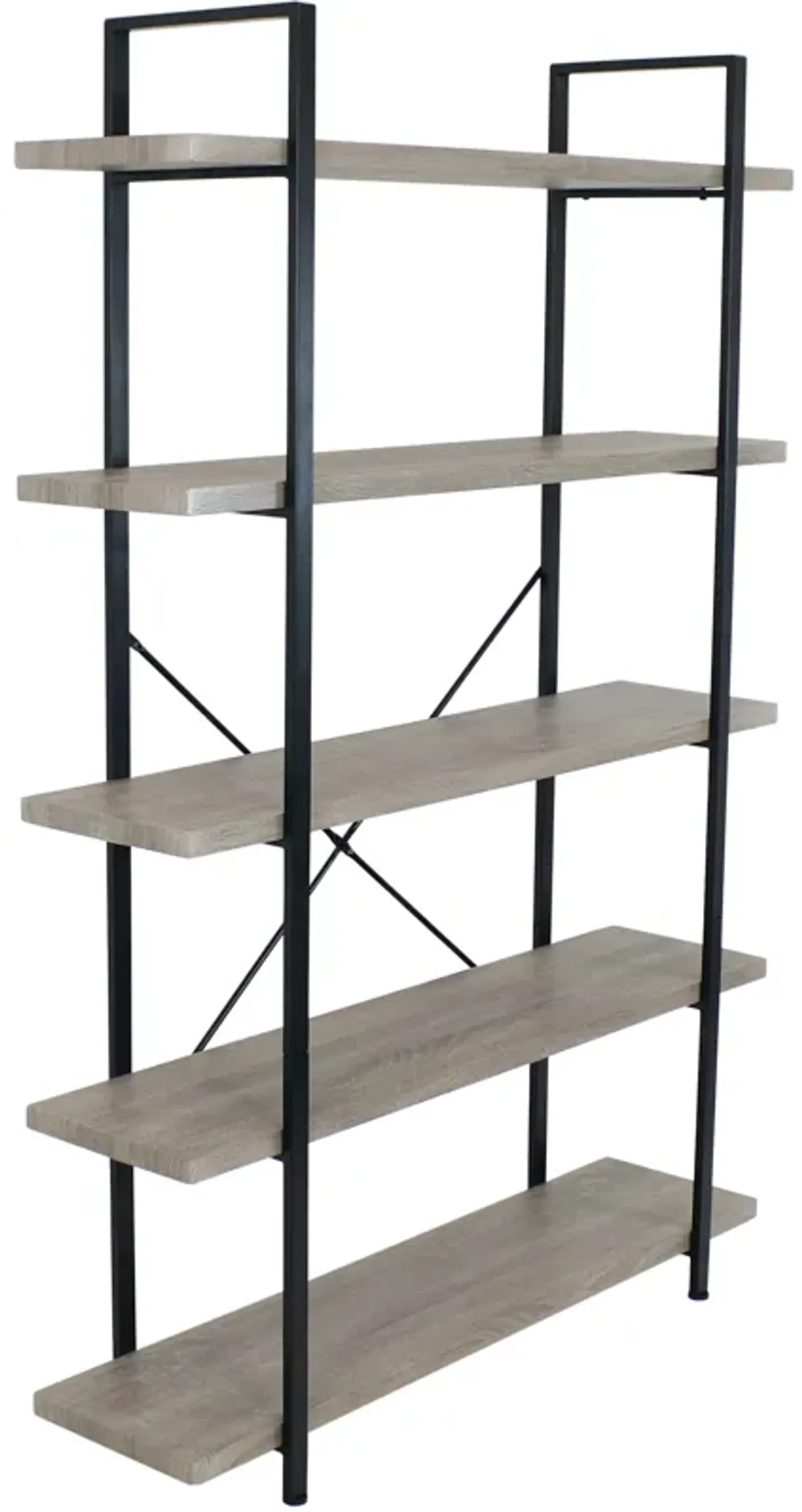 Sunnydaze 5-Tier Industrial Open-Shelf Bookshelf