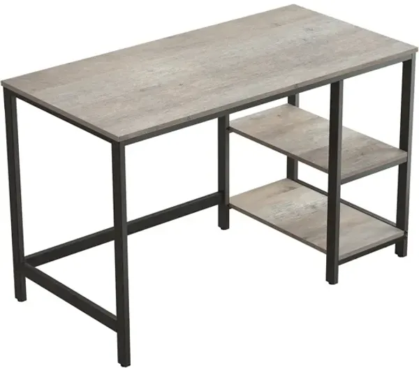 Hivvago 47-Inch Office Study Desk Greige and Black