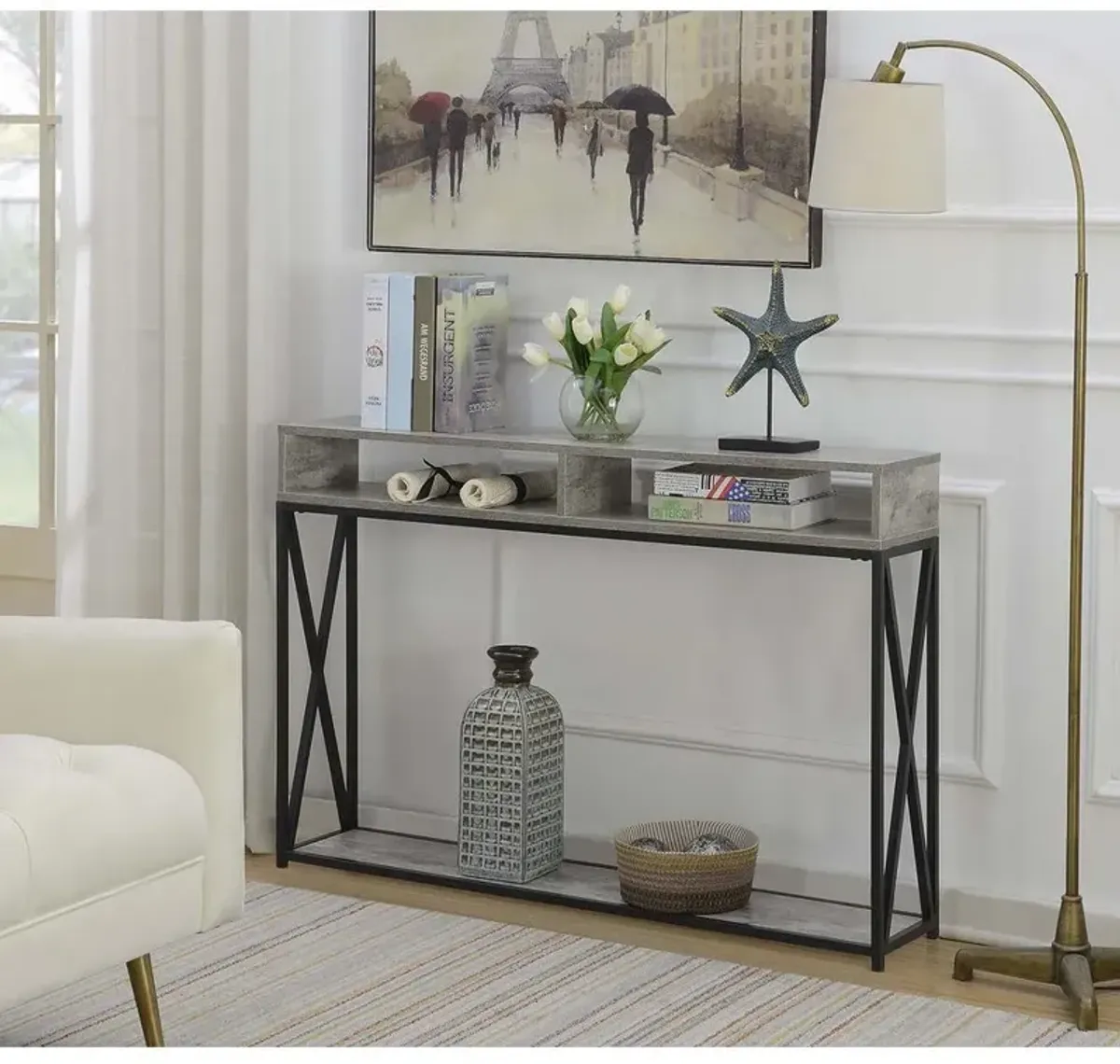 Convience Concept, Inc. Tucson Deluxe 2 Tier Console Table