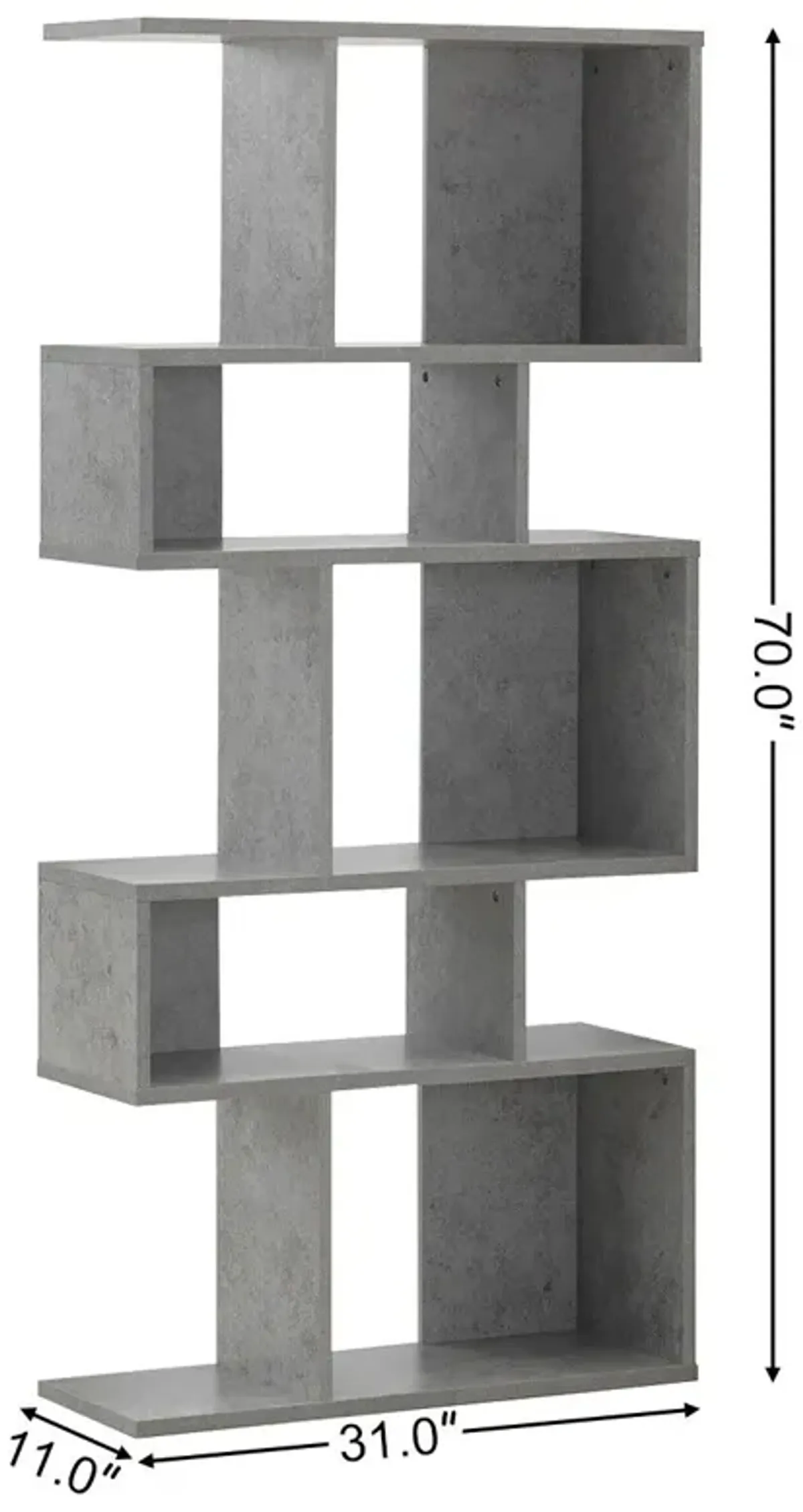 5 Cubes Ladder Shelf Corner Bookshelf Display Rack Bookcase