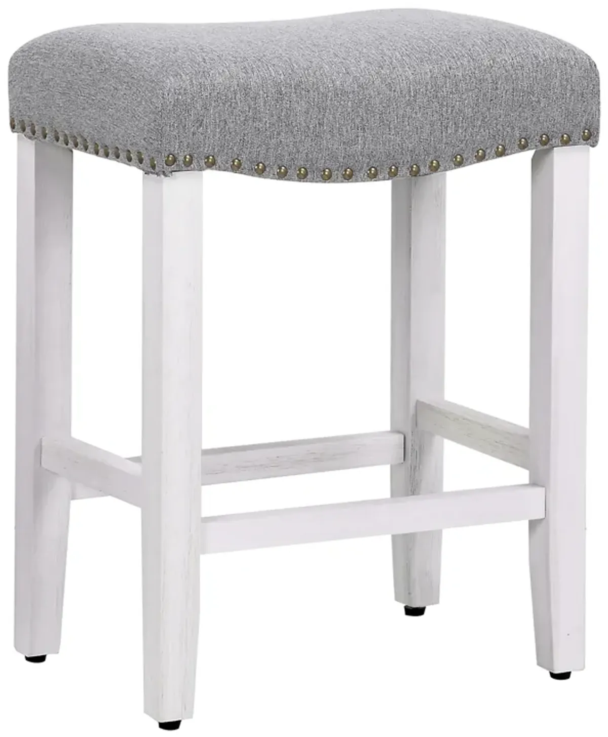 WestinTrends 24" Upholstered Saddle Seat Counter Stool (Set of 2)