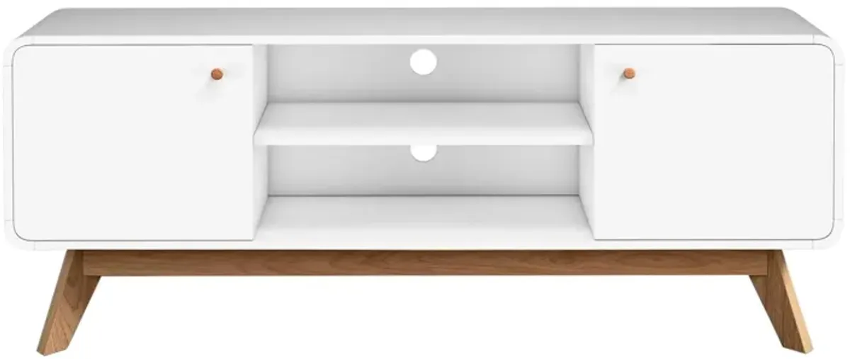 Leva Scandinavian 2 Door Rounded TV Stand