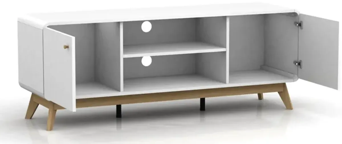 Leva Scandinavian 2 Door Rounded TV Stand