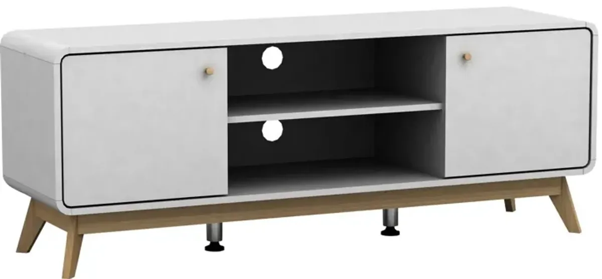 Leva Scandinavian 2 Door Rounded TV Stand