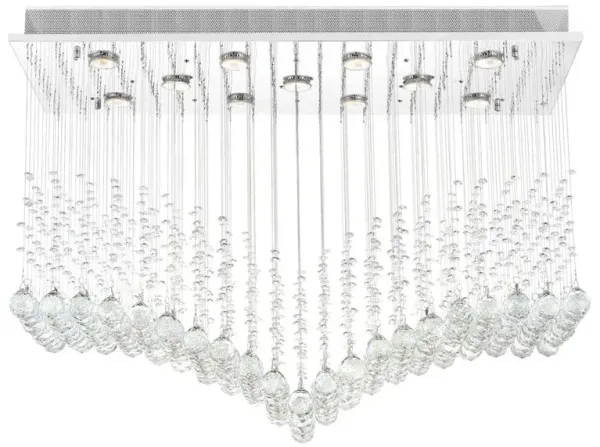 CWI Lighting Twinkle 11 Light Flush Mount With Chrome Finish