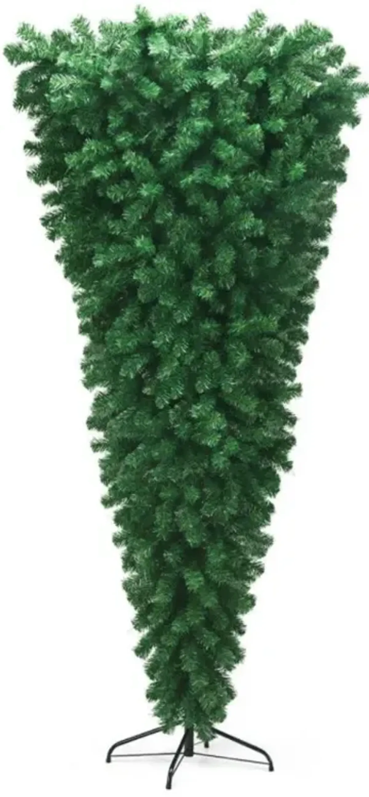 Hivvago 7 Feet Unlit Upside Down Artificial Christmas Tree