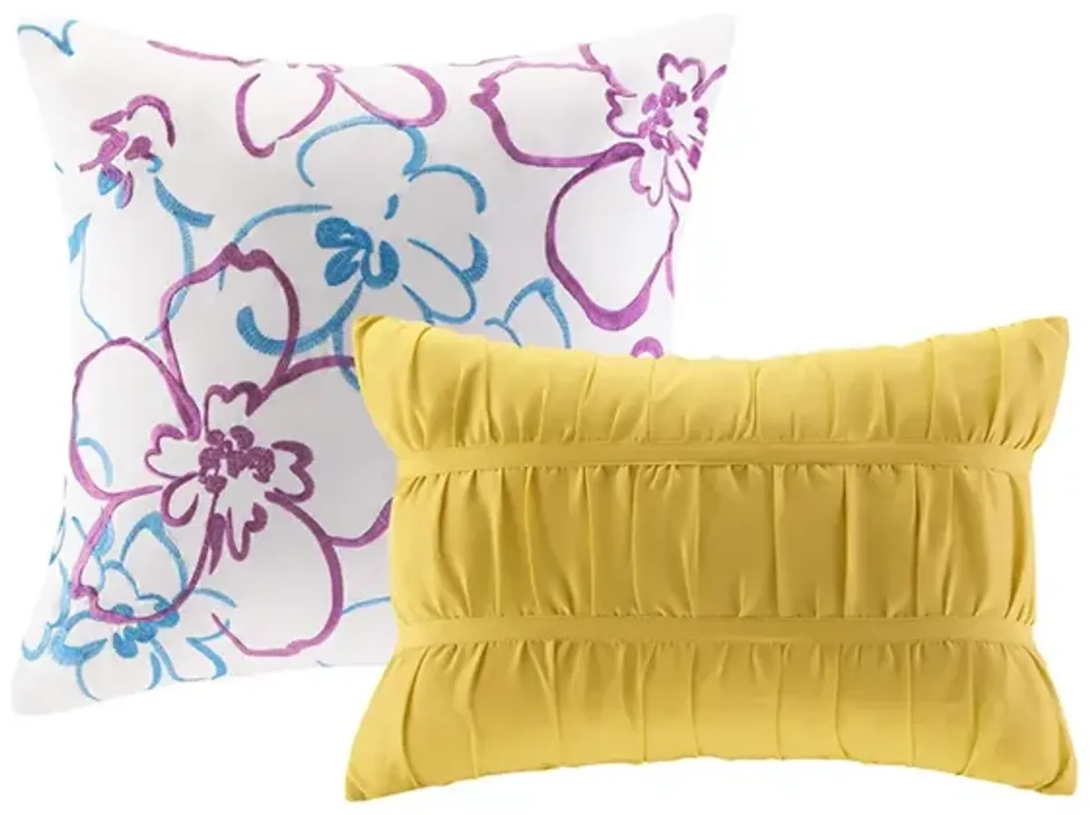 Gracie Mills Lysandra Floral Print Comforter Set