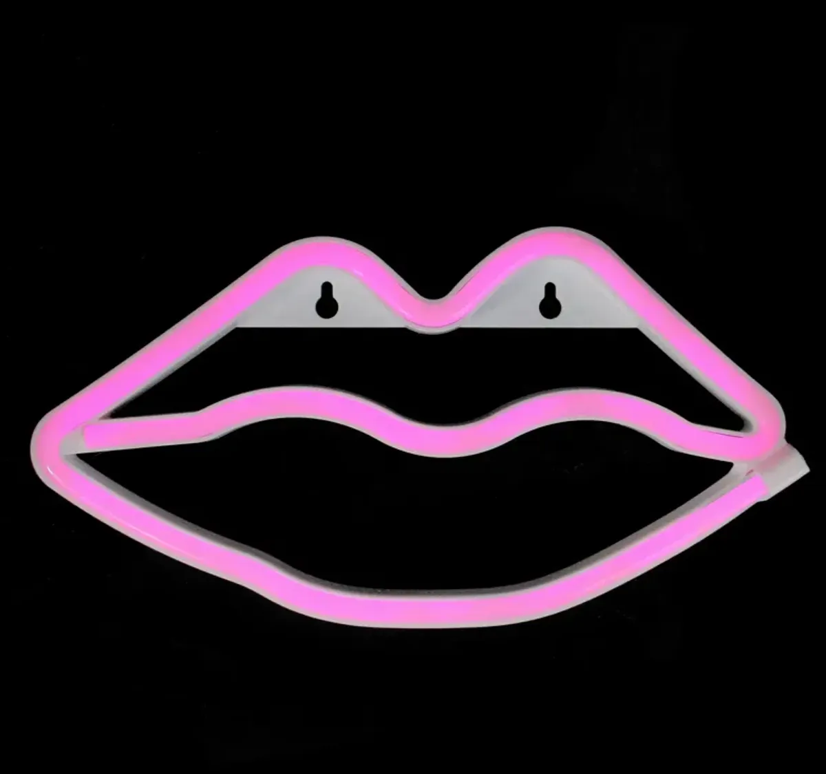 10.5" Pink Lips LED Neon Style Valentine's Day Wall Sign