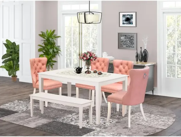 East West Furniture 6 Piece Dining Set