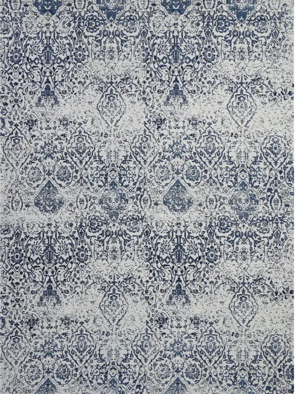 Damask DAS06 Ivory/Navy 9' x 12' Rug
