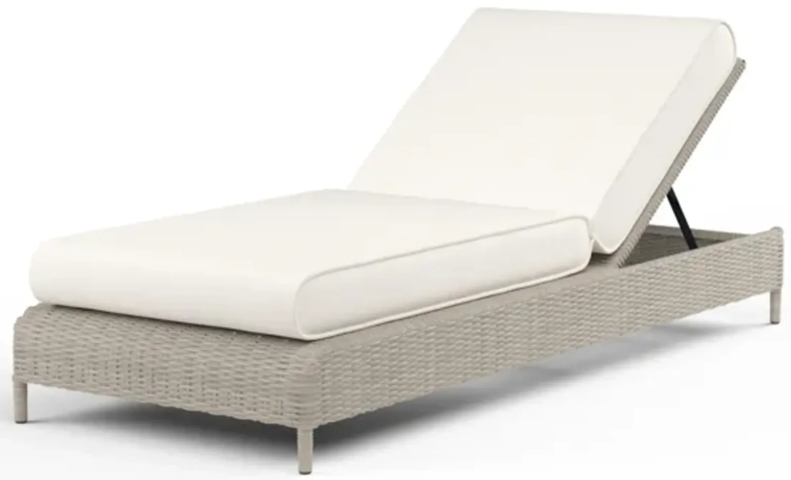 Manhattan Adjustable Chaise in Linen Canvas w/ Self Welt