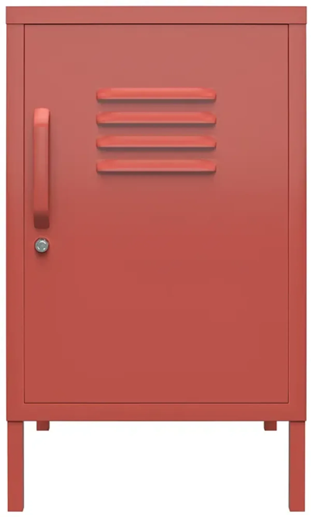 RealRooms Shadwick 1 Door Metal Locker Style Livingroom End Table