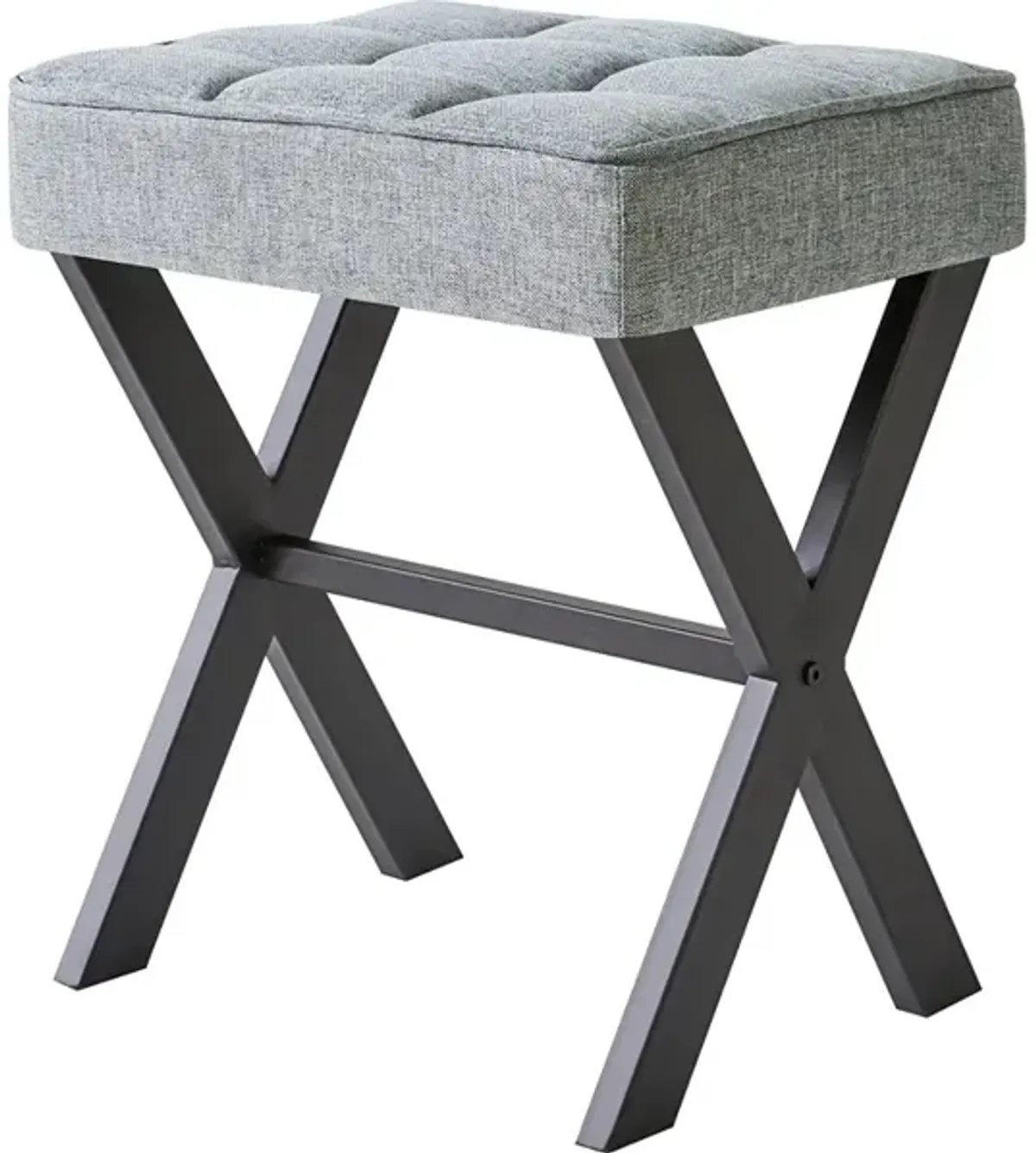 IBUYKE Square Makeup Stool with X-Leg Foot Rest