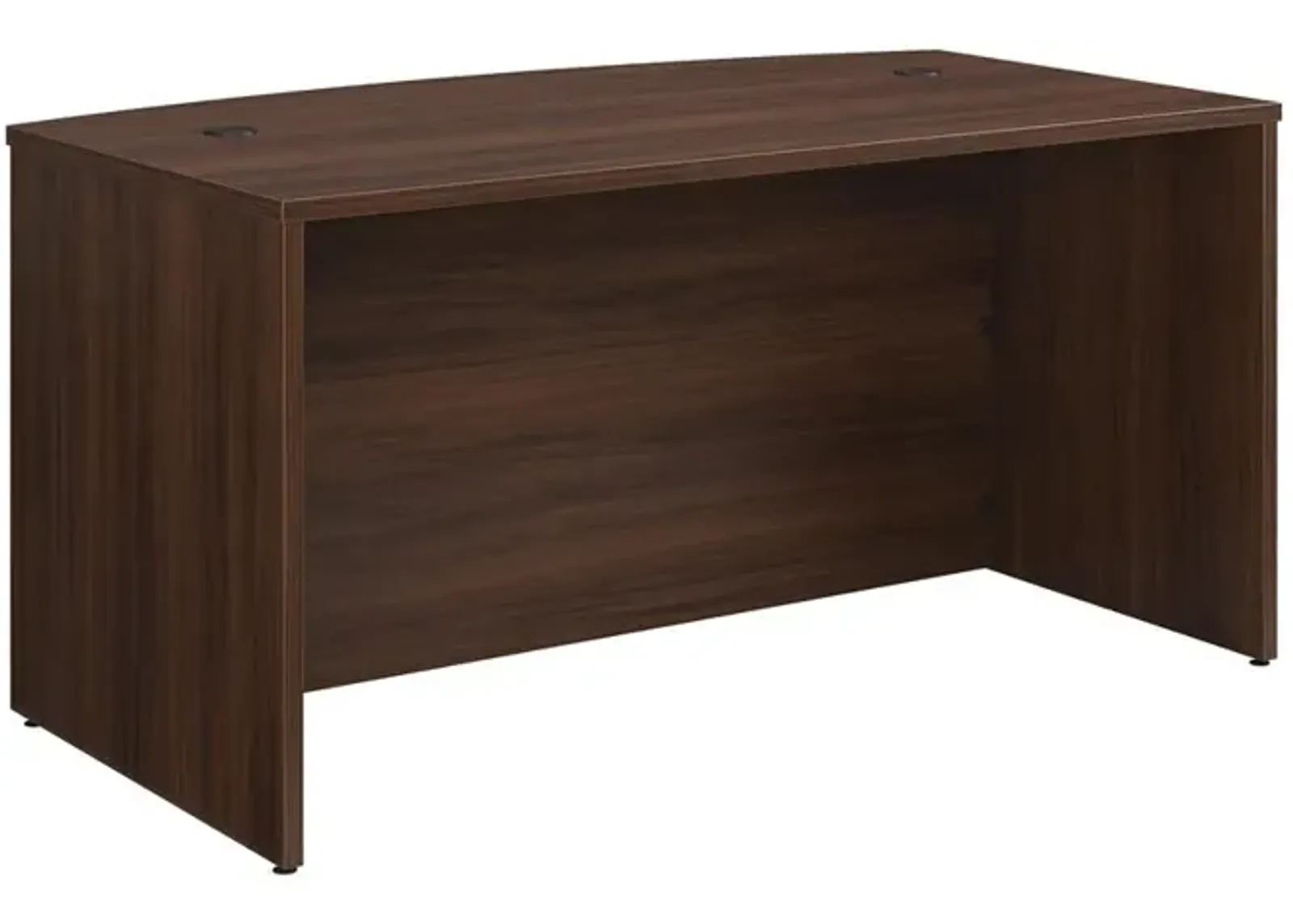 Sauder Affirm 60 Bow Front Desk Shell  Noble Elm