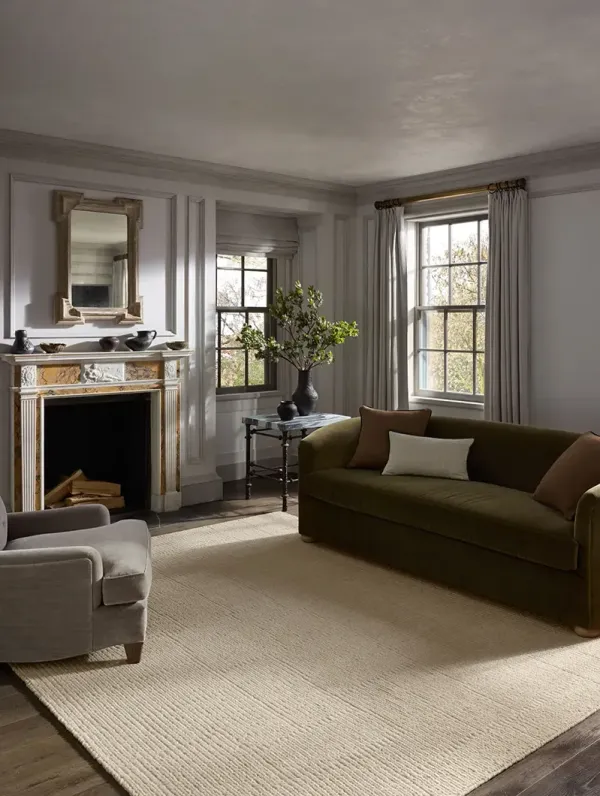 Greenwich GRN01 Ivory 7'9" x 9'9" Area Rug by Jeremiah Brent x Loloi