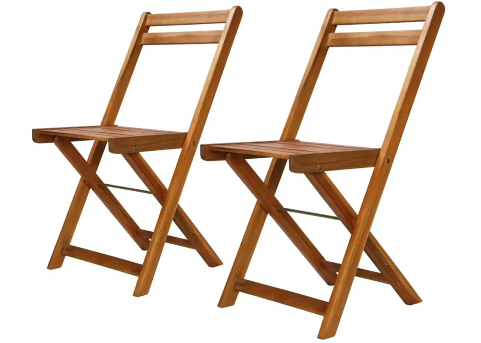 vidaXL Outdoor Bistro Chairs 2 pcs Solid Acacia Wood